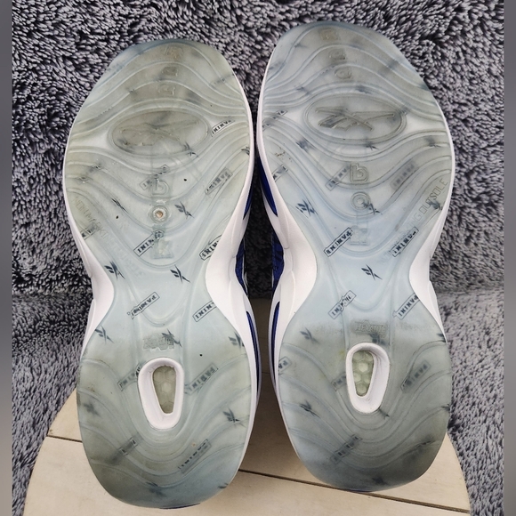 Reebok Panini Question Mid Prizm White Blue Basketball HQ1097 Men’s Size 9 - Picture 8 of 9